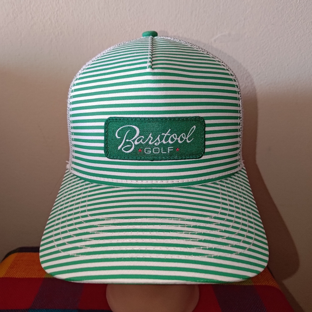 Barstool Sports Golf Fore Play Masters Green Adjustable Trucker Mesh Hat Cap